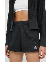 Spodnie adidas Originals szorty Adicolor damskie kolor czarny gładkie high waist - Answear.com Adidas Originals