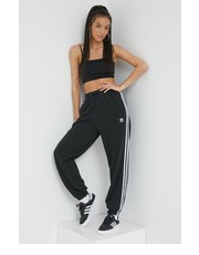 Spodnie adidas Originals spodnie dresowe bawełniane damskie kolor czarny z aplikacją - Answear.com Adidas Originals