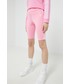 Spodnie Adidas Originals adidas Originals szorty damskie kolor różowy z aplikacją high waist