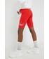 Spodnie Adidas Originals adidas Originals szorty damskie kolor czerwony z nadrukiem high waist