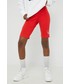 Spodnie Adidas Originals adidas Originals szorty damskie kolor czerwony z nadrukiem high waist