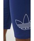 Spodnie Adidas Originals adidas Originals szorty damskie kolor granatowy z nadrukiem high waist