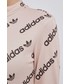 Sukienka Adidas Originals sukienka kolor beżowy mini dopasowana