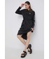 Sukienka Adidas Originals sukienka bawełniana kolor czarny midi oversize