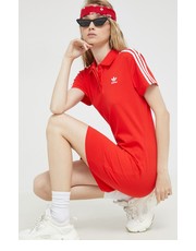 Sukienka adidas Originals sukienka kolor czerwony mini prosta - Answear.com Adidas Originals