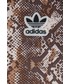 Sweter Adidas Originals adidas Originals longsleeve HT5993 damski kolor brązowy z półgolfem