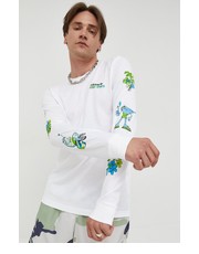 T-shirt - koszulka męska adidas Originals longsleeve bawełniany kolor biały z nadrukiem - Answear.com Adidas Originals