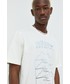 T-shirt - koszulka męska Adidas Originals adidas Originals t-shirt bawełniany kolor beżowy z nadrukiem