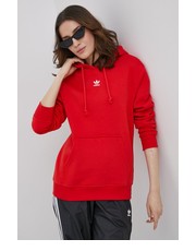 Bluza Bluza damska kolor czerwony z kapturem gładka - Answear.com Adidas Originals