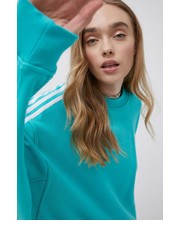 Bluza adidas Originals bluza bawełniana Adicolor damska kolor turkusowy z aplikacją - Answear.com Adidas Originals