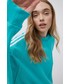 Bluza Adidas Originals adidas Originals bluza bawełniana Adicolor damska kolor turkusowy z aplikacją