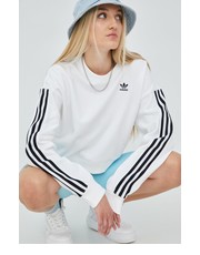 Bluza adidas Originals bluza bawełniana HN8317 damska kolor biały z aplikacją - Answear.com Adidas Originals