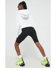 Bluza adidas Originals bluza bawełniana damska kolor biały z kapturem z aplikacją - Answear.com Adidas Originals