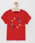 Koszulka Adidas Originals T-shirt bawełniany dziecięcy kolor czerwony z nadrukiem
