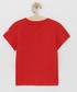 Koszulka Adidas Originals T-shirt bawełniany dziecięcy kolor czerwony z nadrukiem