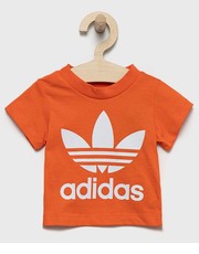 Koszulka adidas Originals t-shirt bawełniany dziecięcy kolor pomarańczowy z nadrukiem - Answear.com Adidas Originals