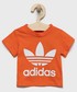 Koszulka Adidas Originals adidas Originals t-shirt bawełniany dziecięcy kolor pomarańczowy z nadrukiem