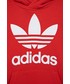 Bluza Adidas Originals adidas Originals bluza dziecięca HD2020 kolor czerwony z kapturem z nadrukiem