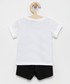 Spodnie Adidas Originals adidas Originals komplet bawełniany dziecięcy Disney HF7538 kolor biały