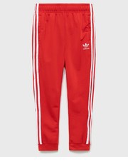 Spodnie adidas Originals spodnie dresowe dziecięce HD2047 kolor czerwony z aplikacją - Answear.com Adidas Originals