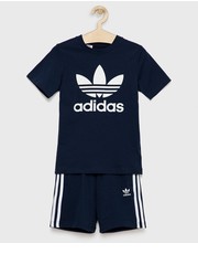 Spodnie adidas Originals komplet dziecięcy HK2970 kolor granatowy - Answear.com Adidas Originals