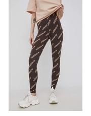 Legginsy legginsy damskie kolor brązowy wzorzyste - Answear.com Adidas Originals