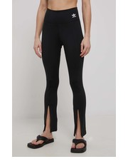 Legginsy spodnie Adicolor damskie kolor czarny gładkie - Answear.com Adidas Originals