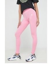Legginsy adidas Originals legginsy damskie kolor różowy gładkie - Answear.com Adidas Originals