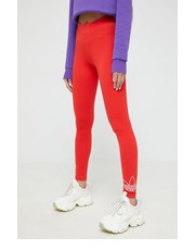 Legginsy adidas Originals legginsy damskie kolor czerwony z nadrukiem - Answear.com Adidas Originals