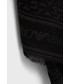 Szalik męski Emporio Armani szal z domieszką wełny kolor czarny wzorzysty