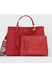 Shopper bag torebka kolor czerwony - Answear.com Emporio Armani