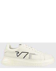 Sneakersy sneakersy skórzane kolor biały - Answear.com Emporio Armani