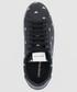 Sneakersy Emporio Armani Buty skórzane kolor czarny na płaskiej podeszwie