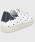 Sneakersy Emporio Armani Buty skórzane kolor biały na płaskiej podeszwie