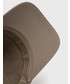 Czapka Emporio Armani czapka kolor beżowy z aplikacją