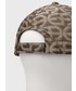 Czapka Emporio Armani czapka kolor beżowy wzorzysta