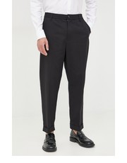 Spodnie męskie spodnie męskie kolor czarny proste - Answear.com Emporio Armani