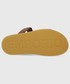 Klapki Emporio Armani sandały skórzane damskie kolor brązowy
