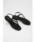 Sandały Emporio Armani sandały skórzane damskie kolor czarny