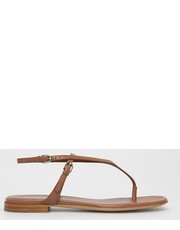 Sandały sandały skórzane damskie kolor brązowy - Answear.com Emporio Armani