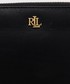 Portfel Lauren Ralph Lauren portfel skórzany damski kolor czarny