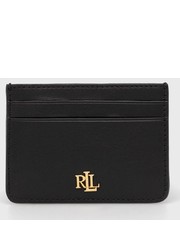 Portfel etui na karty skórzane damski kolor czarny - Answear.com Lauren Ralph Lauren