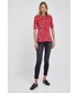 Bluzka Lauren Ralph Lauren t-shirt damski kolor czerwony