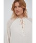 Bluzka Lauren Ralph Lauren bluzka damska kolor beżowy z aplikacją
