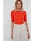 Bluzka Lauren Ralph Lauren t-shirt damski kolor pomarańczowy