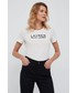 Bluzka Lauren Ralph Lauren t-shirt damski kolor beżowy