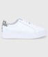 Sneakersy Lauren Ralph Lauren buty skórzane kolor biały na platformie