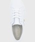 Sneakersy Lauren Ralph Lauren Buty skórzane kolor biały na płaskiej podeszwie