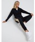 Spodnie Lauren Ralph Lauren spodnie dresowe damskie kolor czarny z nadrukiem