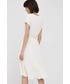 Sukienka Lauren Ralph Lauren sukienka kolor beżowy mini rozkloszowana